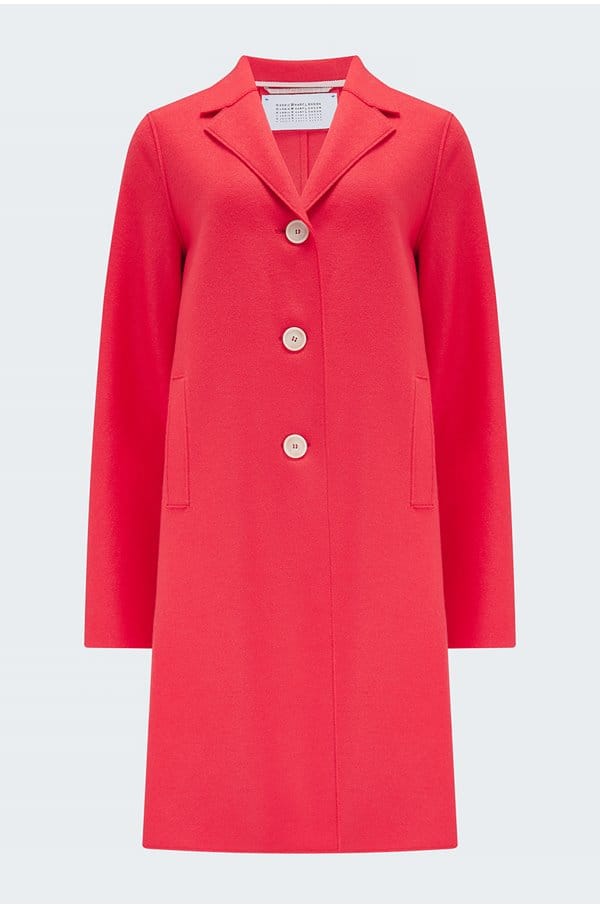 boxy coat in hot pink