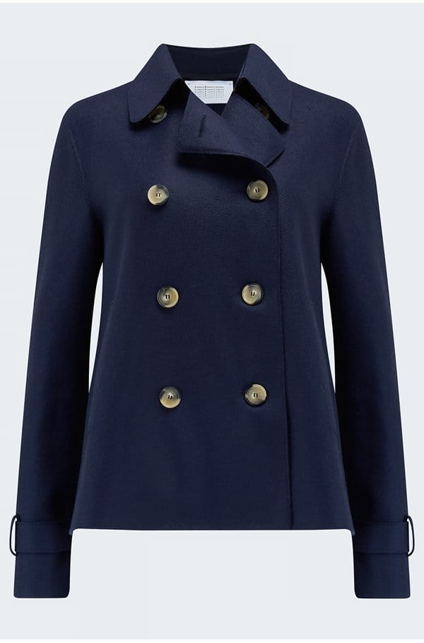 cropped trench in navy