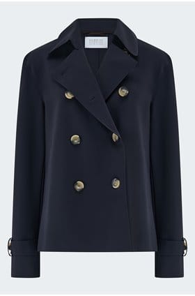 Cropped Trench in Navy