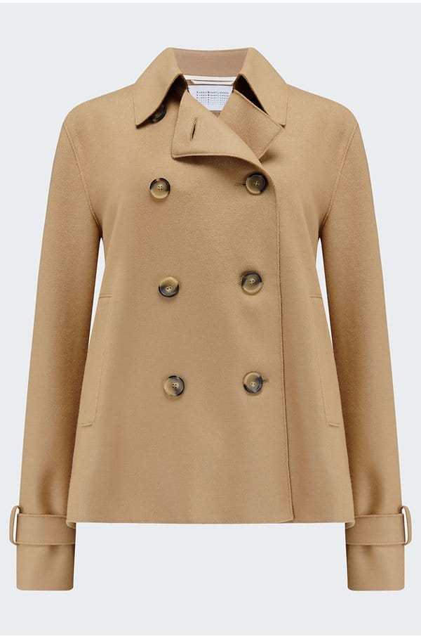 cropped trench in beige