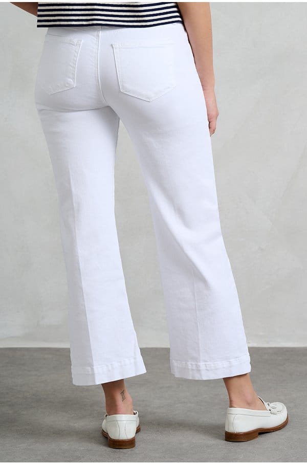 leenah wide ankle jean in crisp white