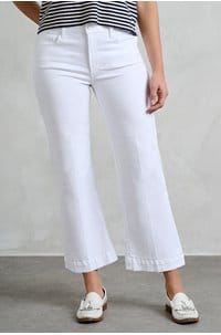 leenah wide ankle jean in crisp white