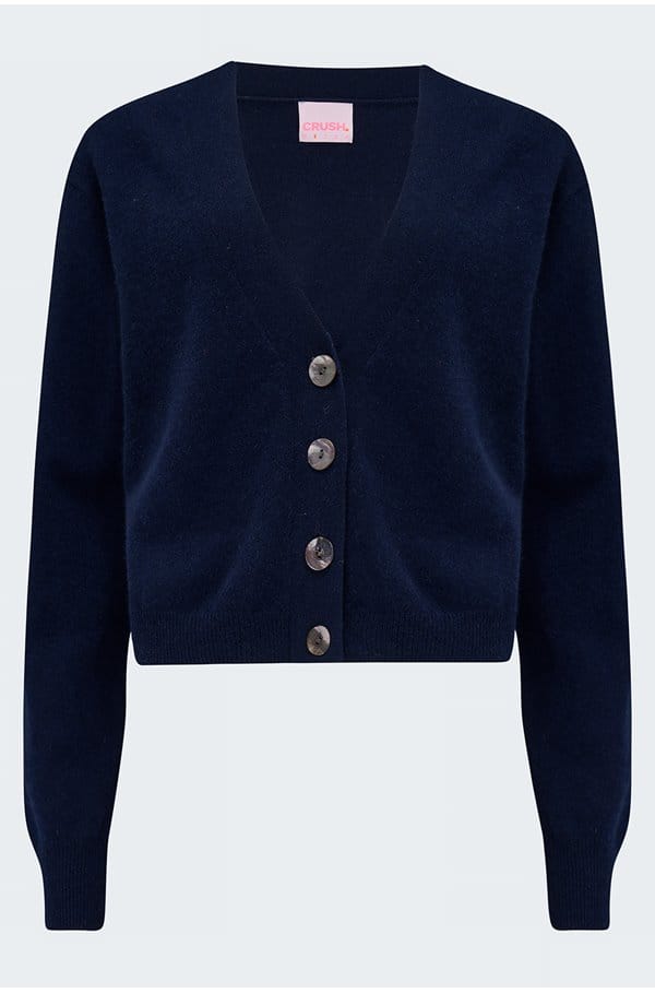 acai fitted cardigan in navy