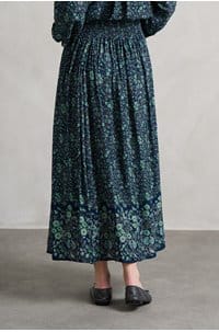 bella skirt in petit fleur marine