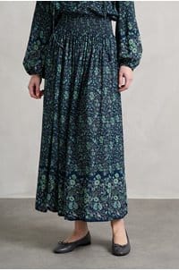 bella skirt in petit fleur marine