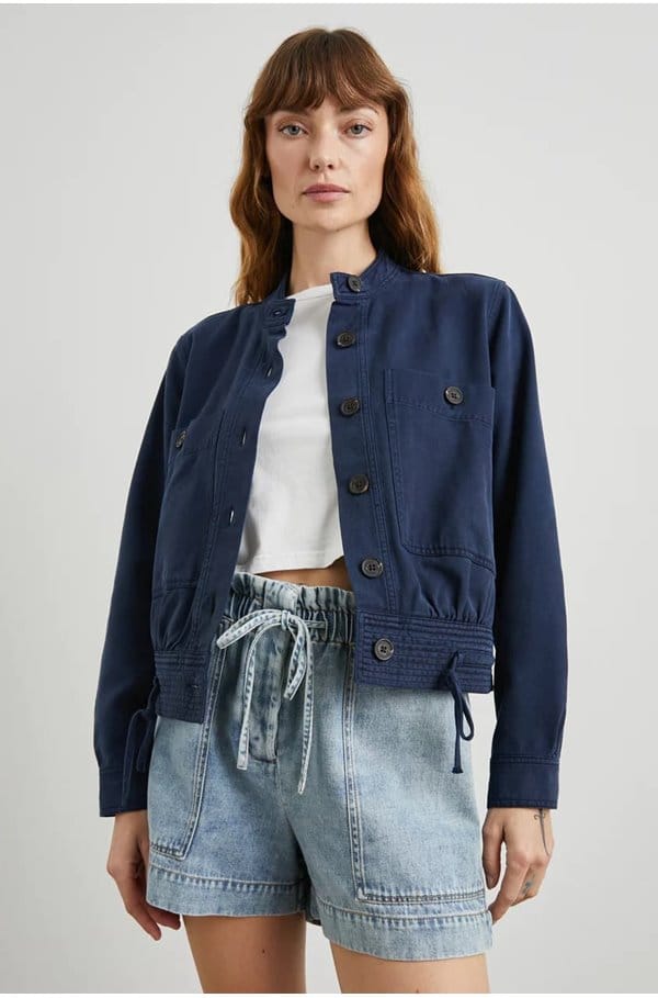 alma jacket in navy