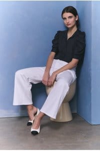 le slim palazzo in white