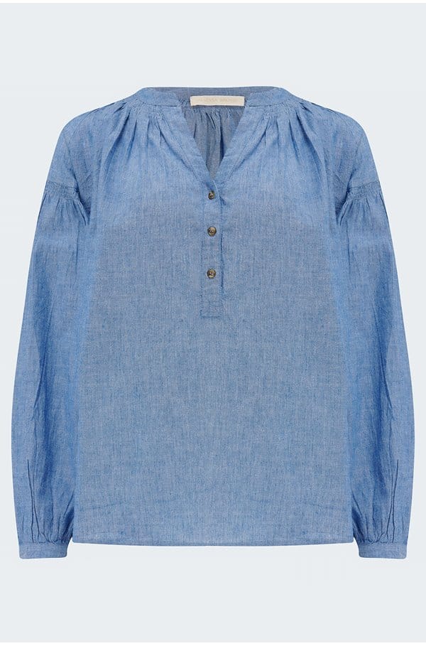 nipoa blouse in chambray