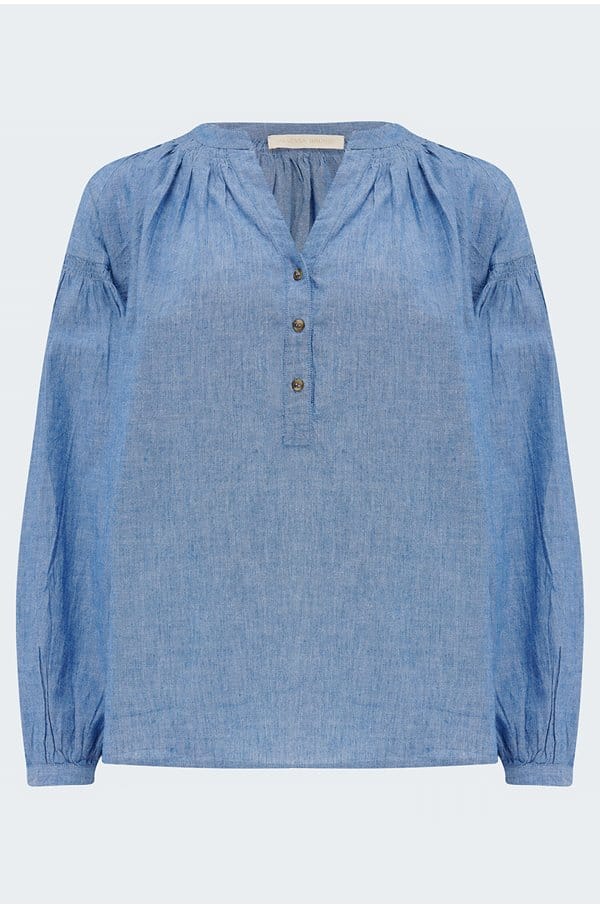 nipoa blouse in chambray