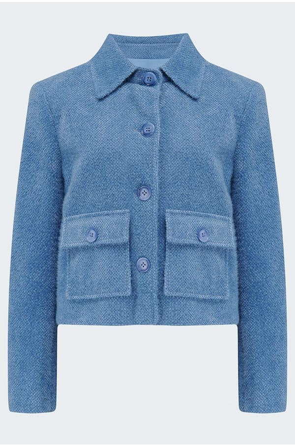 jean jacket in pale blue