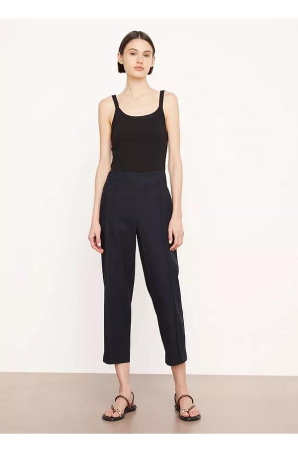 mid rise tapered pull on pant in marina