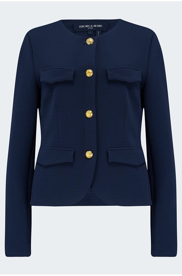 kensington knit jacket in marine