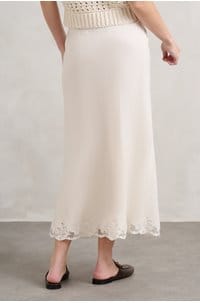 crystal skirt in cream