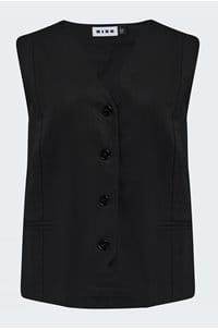 norah vest in black