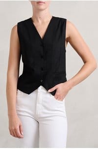 norah vest in black