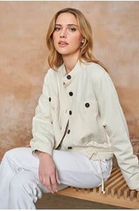 alma jacket in ecru
