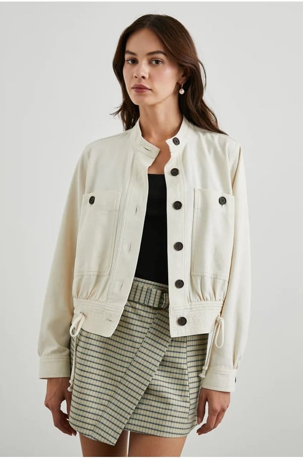 alma jacket in ecru