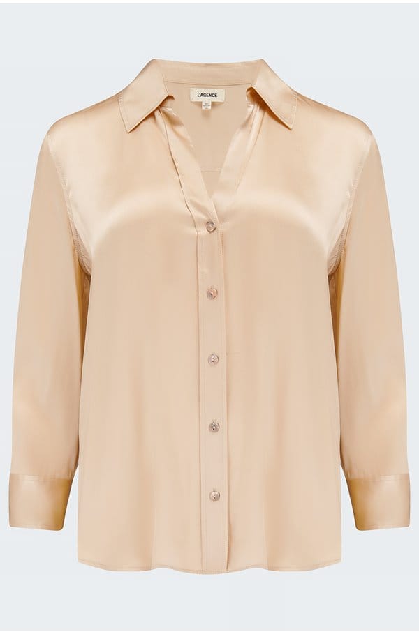 dani blouse in toasted almond