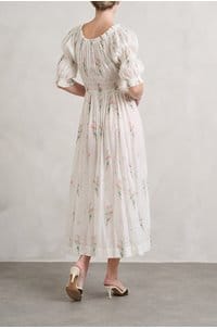 ischia dress in painted bouquet