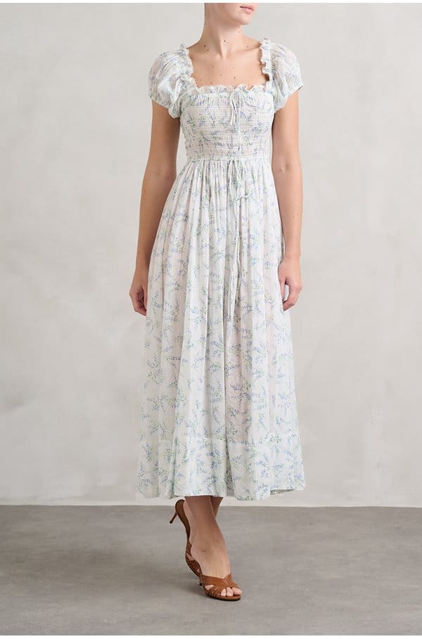 stanza dress in blanc bluebell ballard