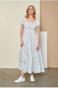 stanza dress in blanc bluebell ballard