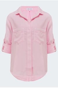 split back button down shirt in pink daquiri