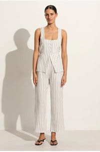 maya vest in trani stripe