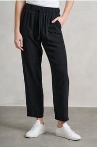utility tie waist trouser in vintage black