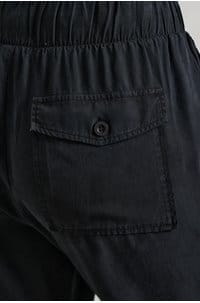 utility tie waist trouser in vintage black