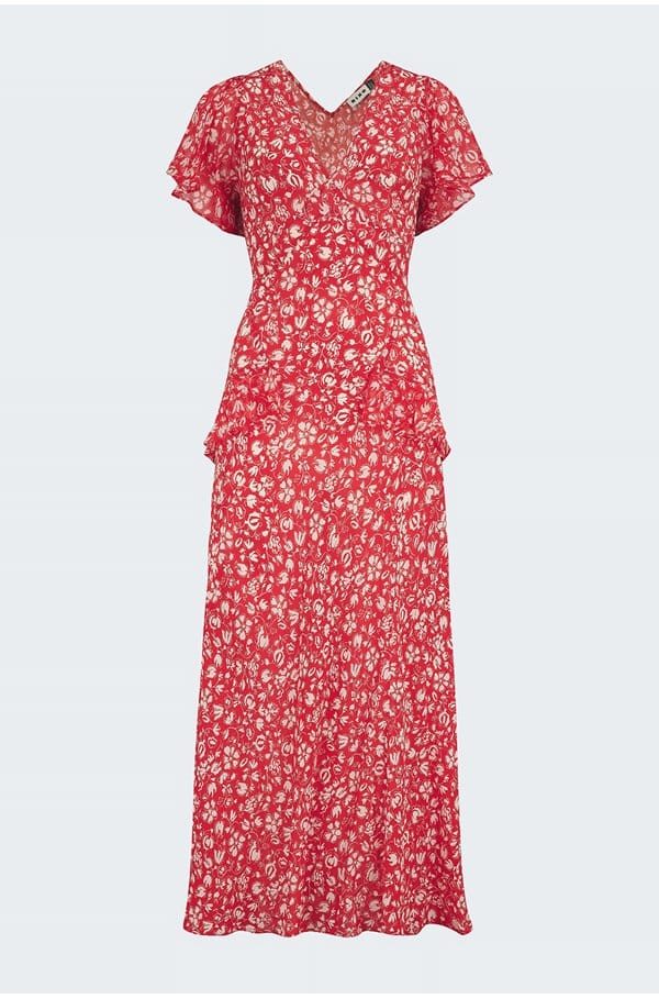 evie dress in amelie floral red