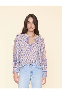 lettie top in white posy