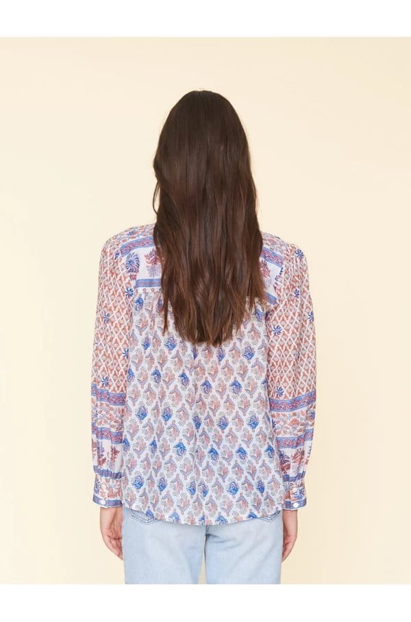 lettie top in white posy