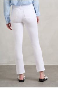 mari straight jean in white
