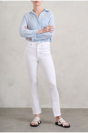 Mari Straight Jean in White