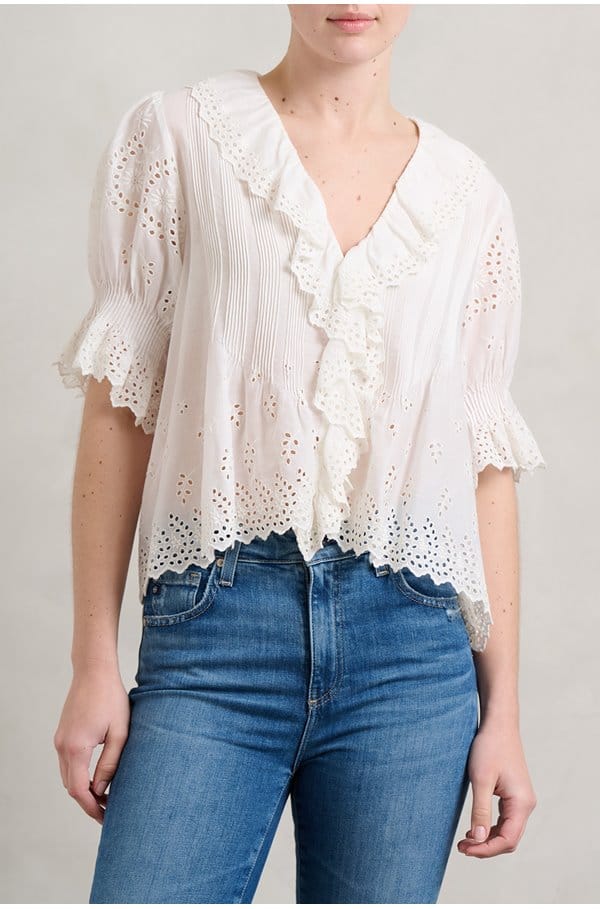 henri top in salt eyelet