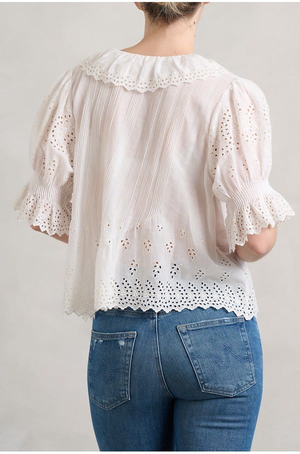henri top in salt eyelet