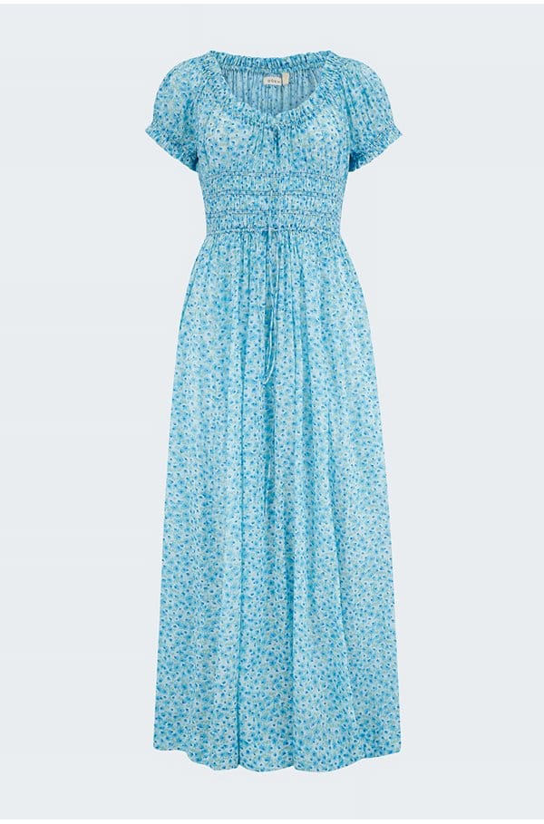 ashlynn dress in bleu daisy fields