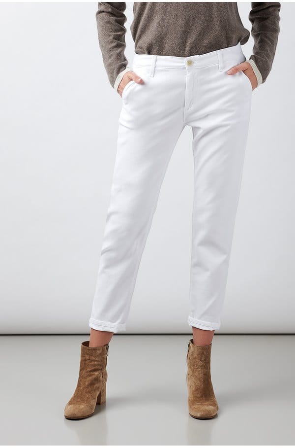 caden trouser in white