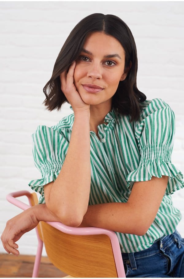 marnie top in kelly stripe