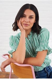 marnie top in kelly stripe