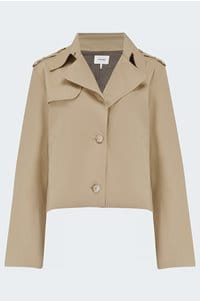 short trench jacket in khaki