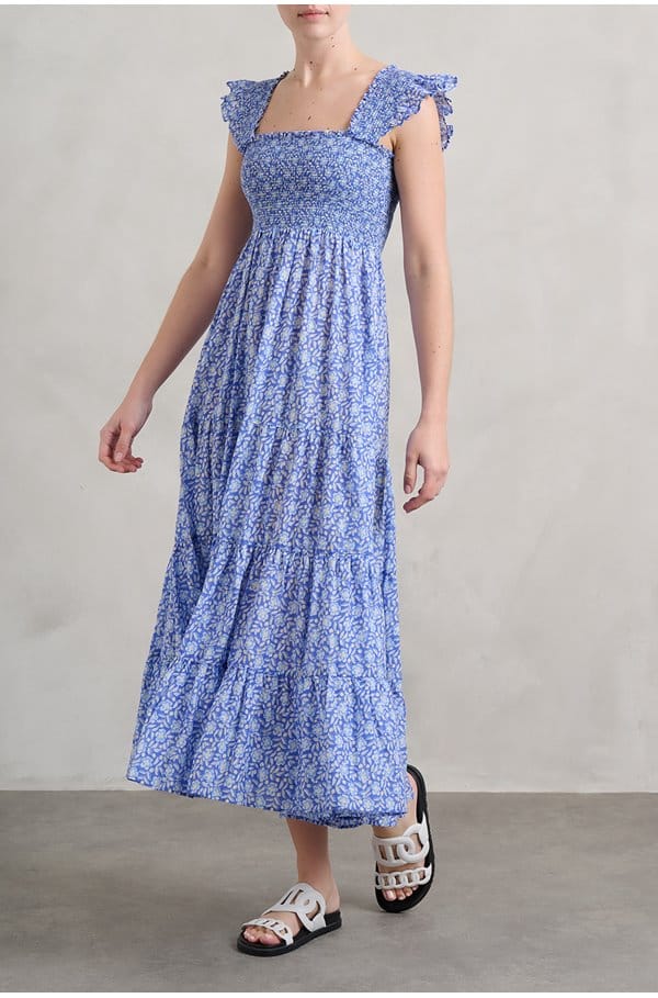 kendall dress in carnation blue