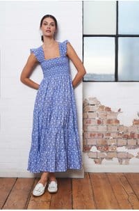kendall dress in carnation blue