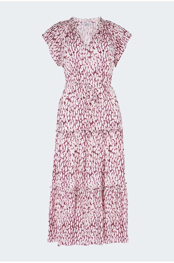 juni dress in pink leopard