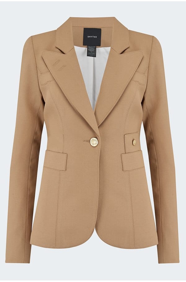 classic duchess blazer in camel