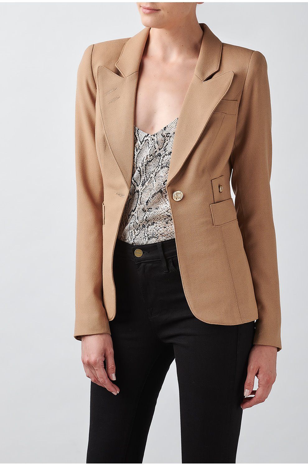 Classic Duchess Blazer in Camel