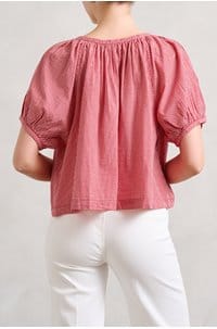 june top in cerise paris gingham 