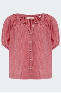 june top in cerise paris gingham 