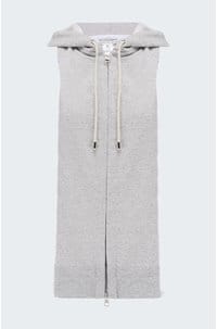 hoodie dickey jacket insert in heather grey