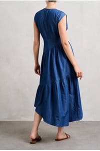 gathered tier hem dress in eugenia